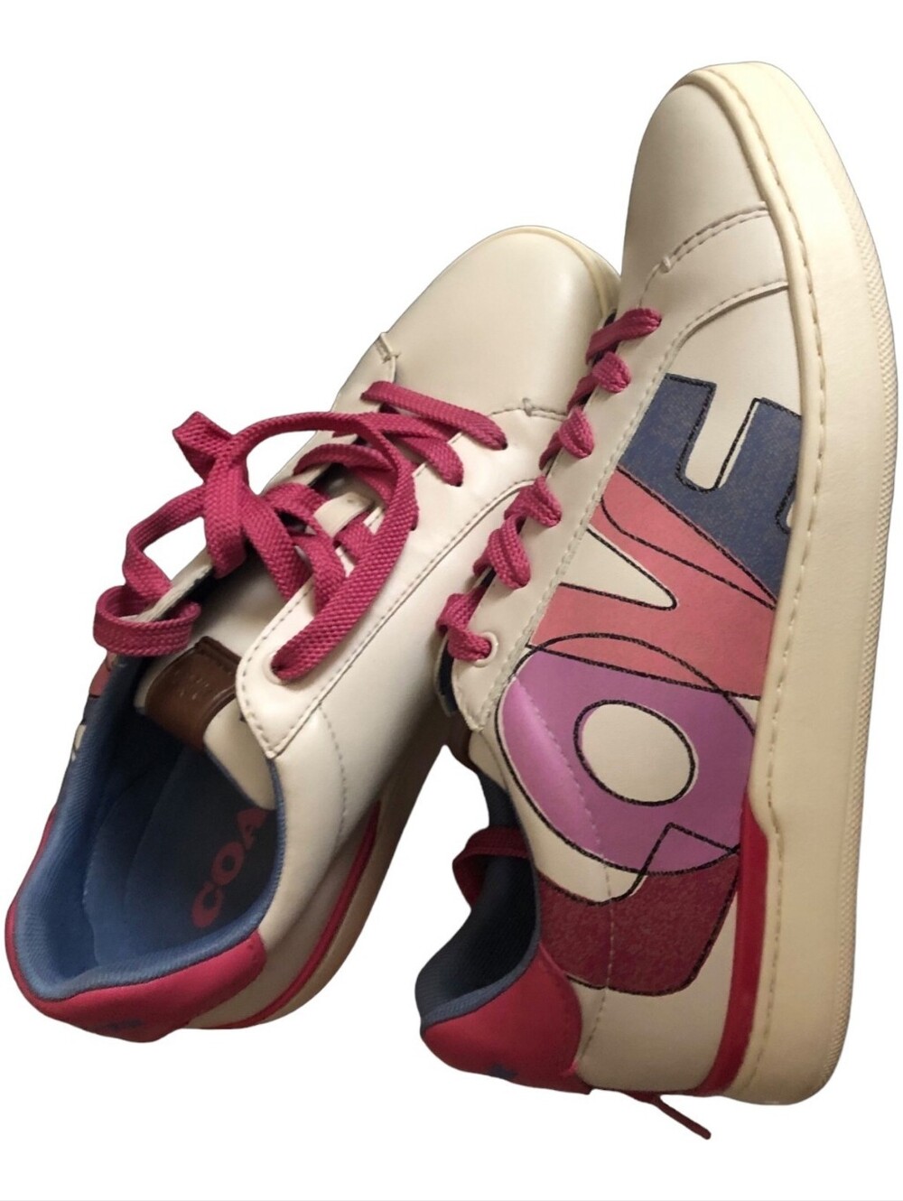 Rare Coach Love Sneakers Pink and Cream - Discontinued